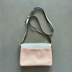 Kate Spade New York Pink and White Margaux Convertible Crossbody Bag Purse